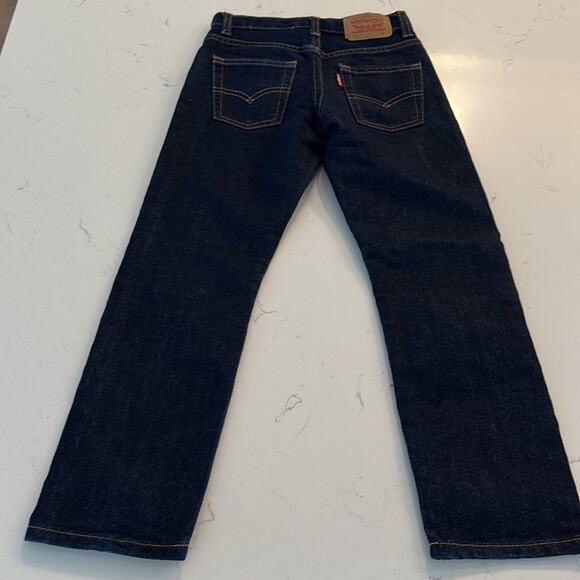 Levi's 511 Slim Dark Wash Blue Denim Jeans Size Youth 7 X - Picture 2 of 5